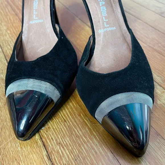 Jeffrey Campbell Koons Black Suede & Metal Ankle Strap Heels Women’s Size 8.5 - Picture 4 of 12